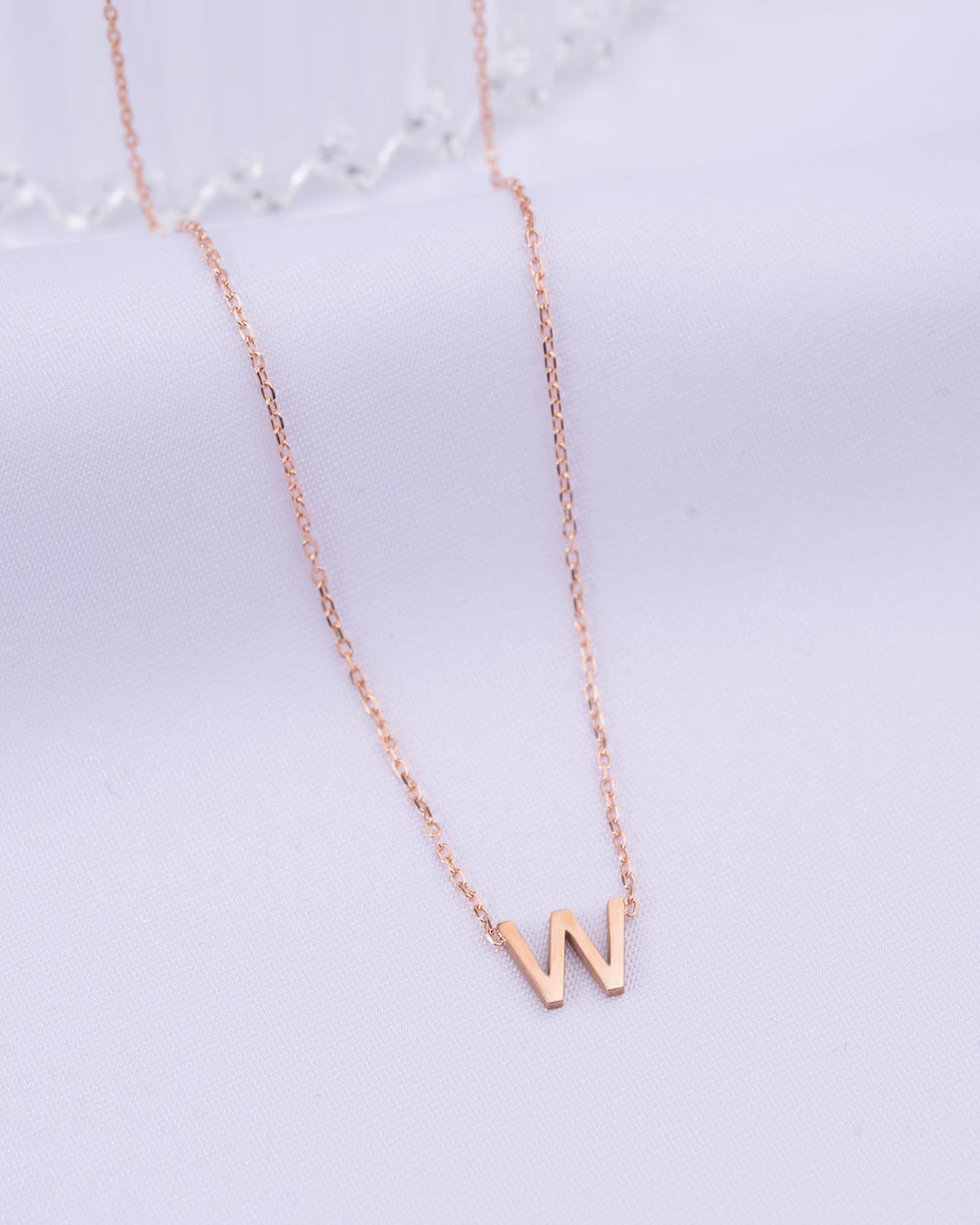 Initial Letter Personalized Necklace 14K Gold Ring for Women
