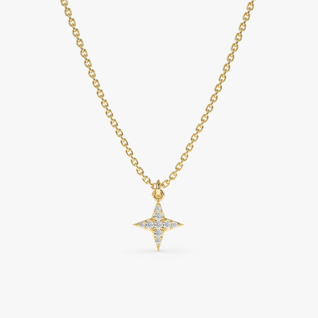 Mini North Star Diamond Necklace Gift for Her