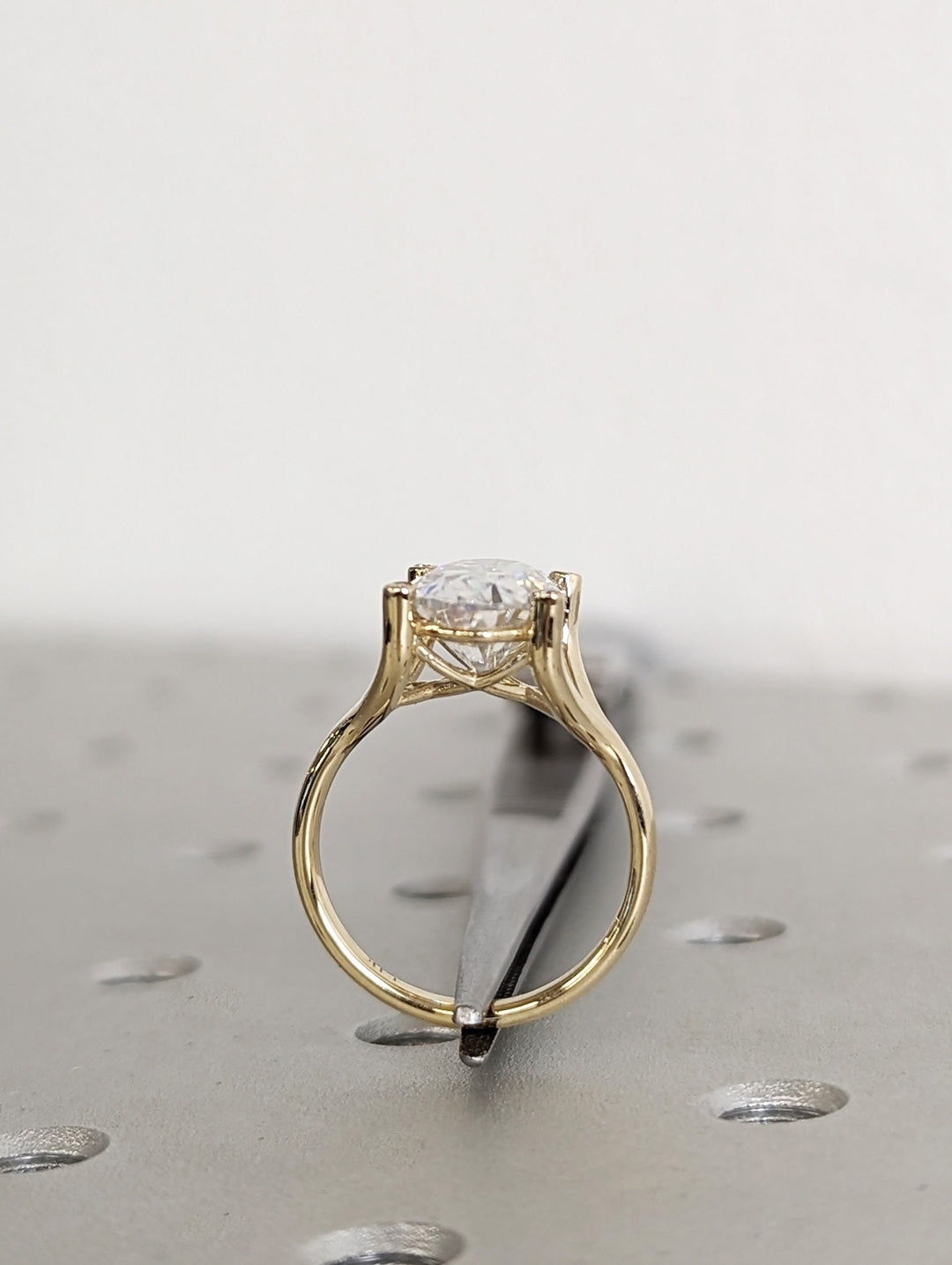 3.0CT Oval Cut Unique Lab Grown Diamond Engagement Ring For Women