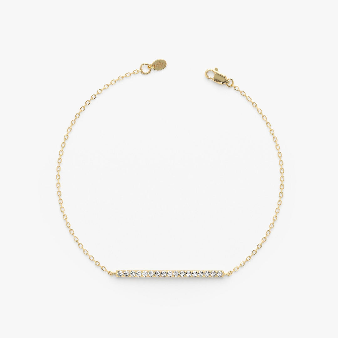 Round Cut Diamond Dainty Gold Bracelet For Women