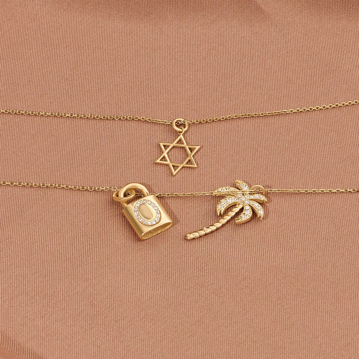 Palm Tree Moissanite Diamond Pendant for Women