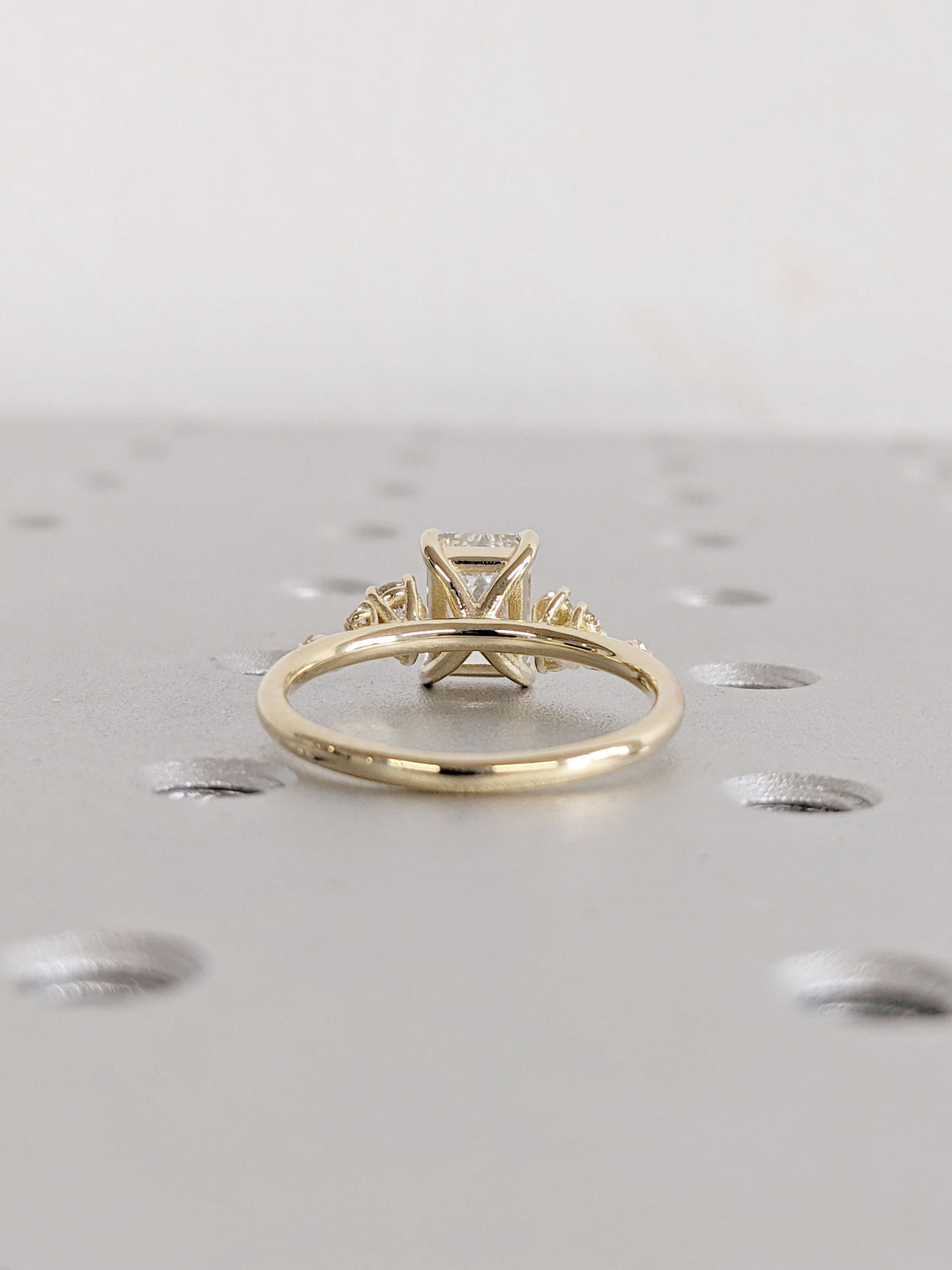 1.50CT Emerald Diamond Cluster Lab Grown Engagement Ring For Her