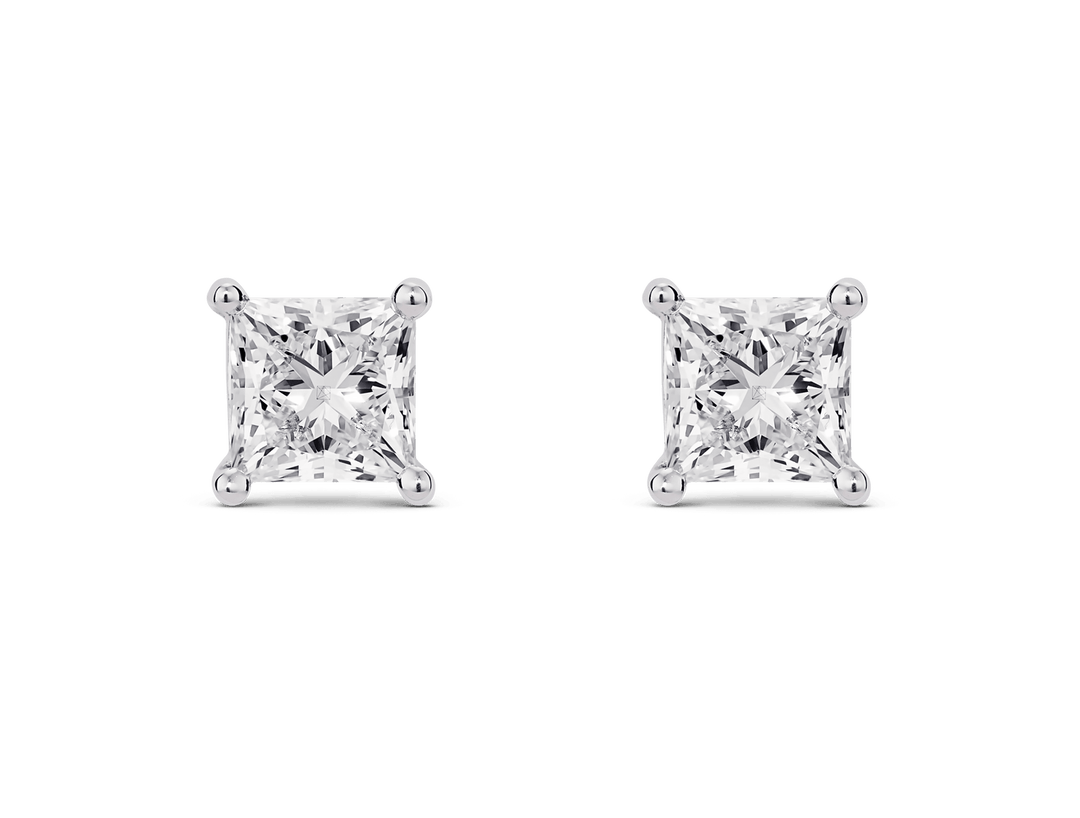 2ct Princess F-VS Lab-Grown Diamond Stud Earrings