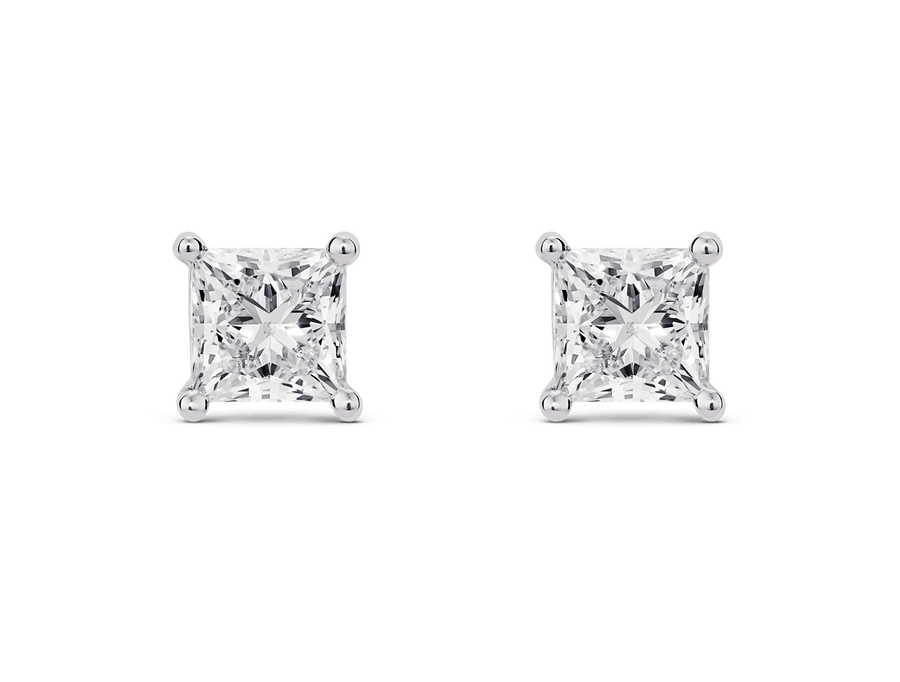 2ct Princess F-VS Lab-Grown Diamond Stud Earrings