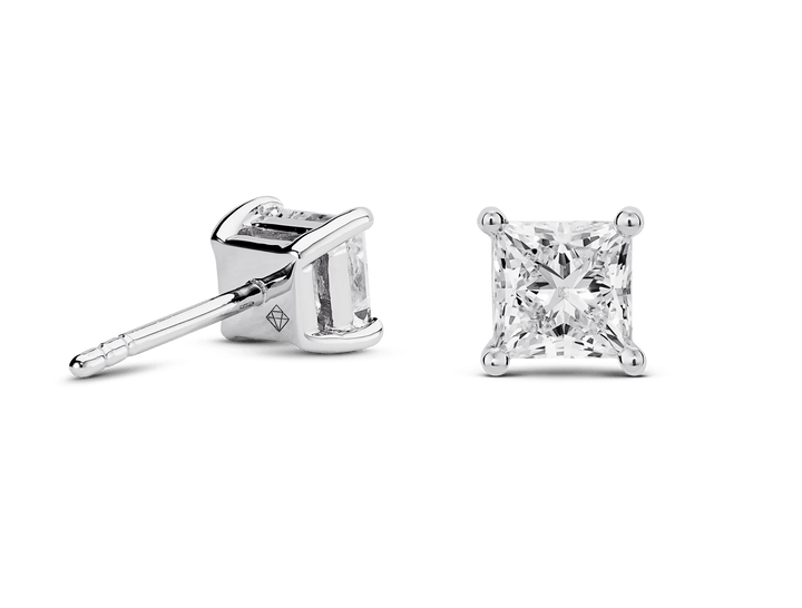 2ct Princess F-VS Lab-Grown Diamond Stud Earrings