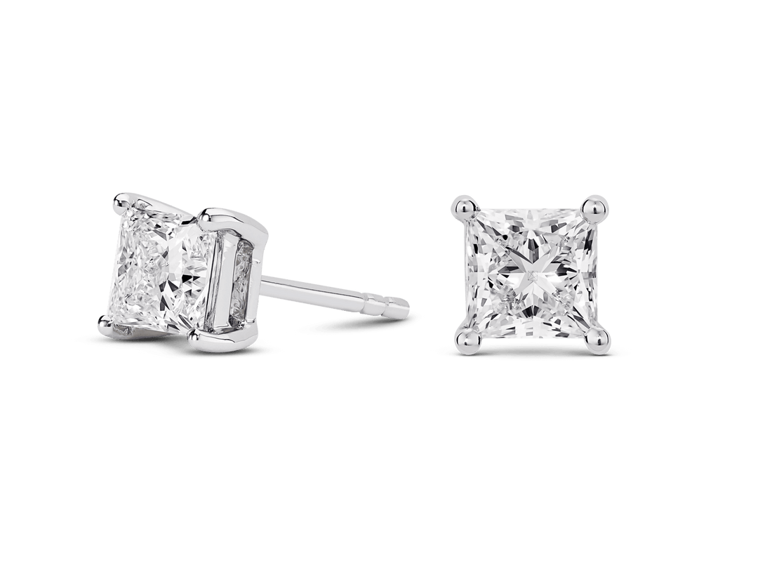 2ct Princess F-VS Lab-Grown Diamond Stud Earrings