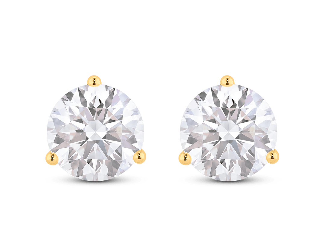 4ct Round  F-VVS Lab-Grown Diamond Stud Earrings