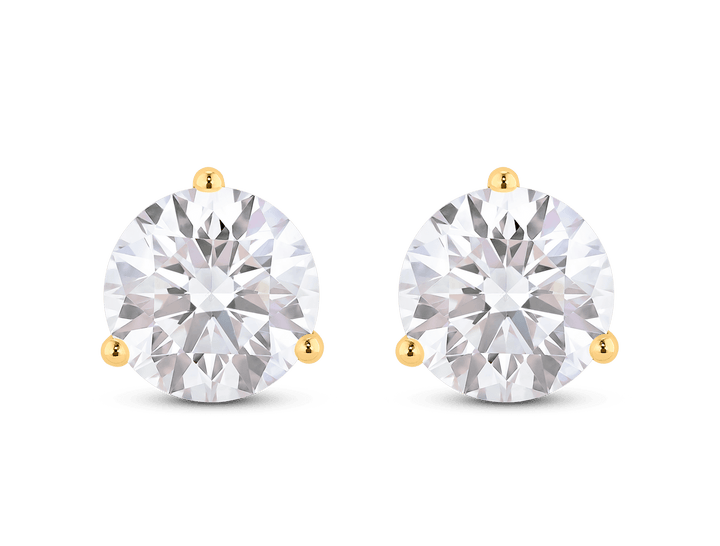 4ct Round  F-VVS Lab-Grown Diamond Stud Earrings