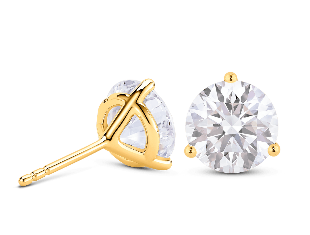 4ct Round  F-VVS Lab-Grown Diamond Stud Earrings