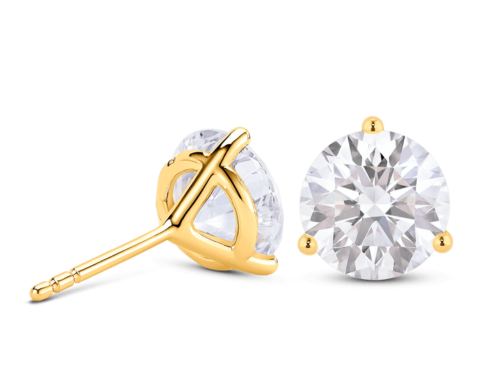 4ct Round  F-VVS Lab-Grown Diamond Stud Earrings