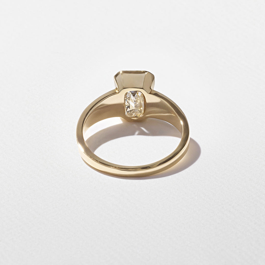 2.0CT Emerald E-VS Lab Grown Thick Wedding Ring With Thick Pave Band