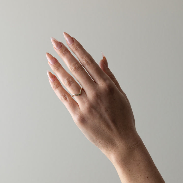 2.0CT Oval E-VS Lab Grown Unique Wave Wedding Ring With Plain Curve Band