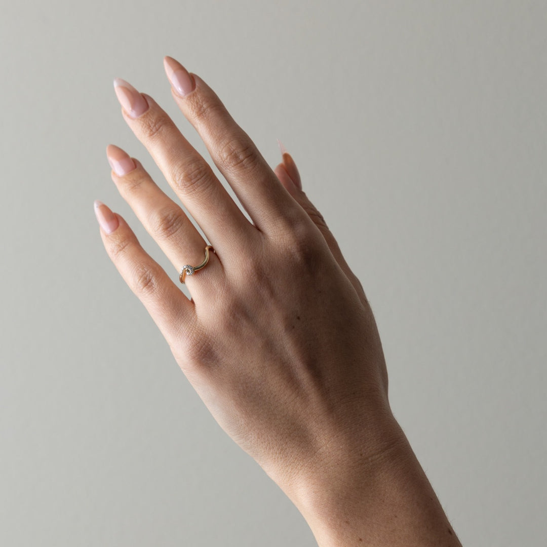 2.0CT Pear E-VS Lab Grown Curved Wedding Ring With Pave Curve Band