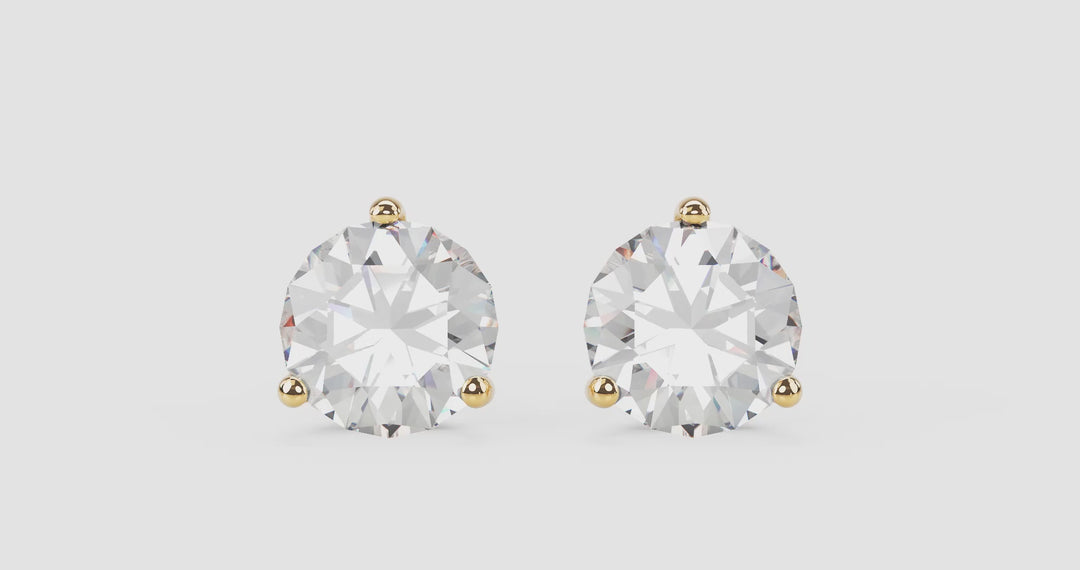 4ct Round  F-VVS Lab-Grown Diamond Stud Earrings