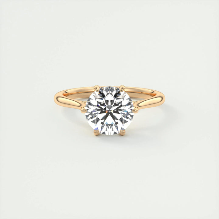 2ct Round F- VS1 Diamond Pave Engagement Ring