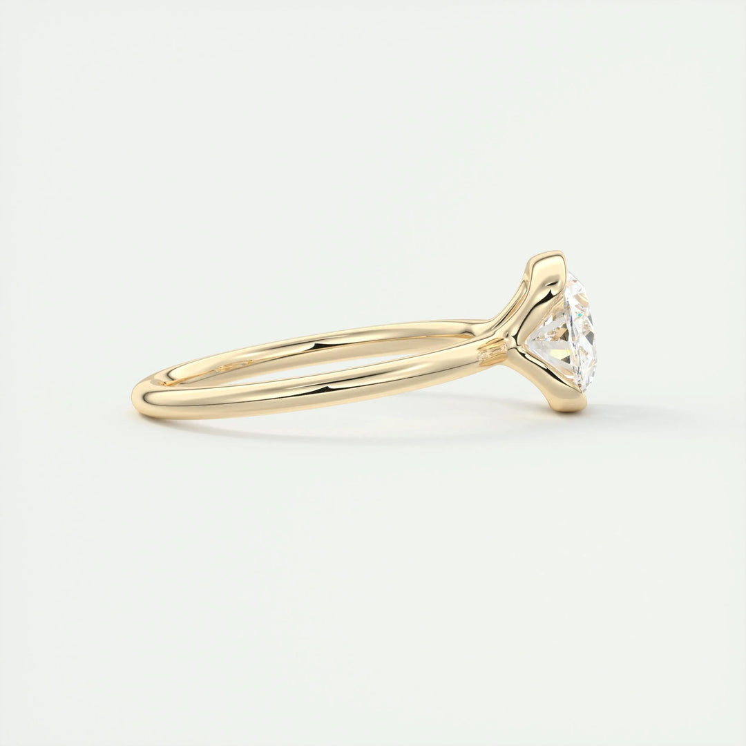 2ct Oval Cut Unique Bezel Lab Grown Diamond Solitaire Engagement Ring