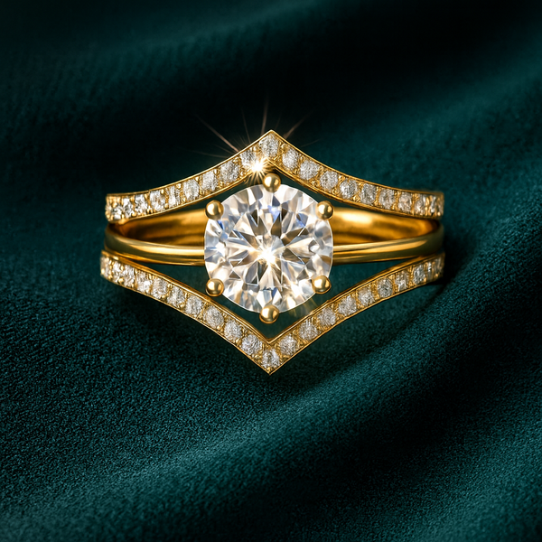 Lab-Grown Diamond Bridal Ring Set by Doozy Diamonds