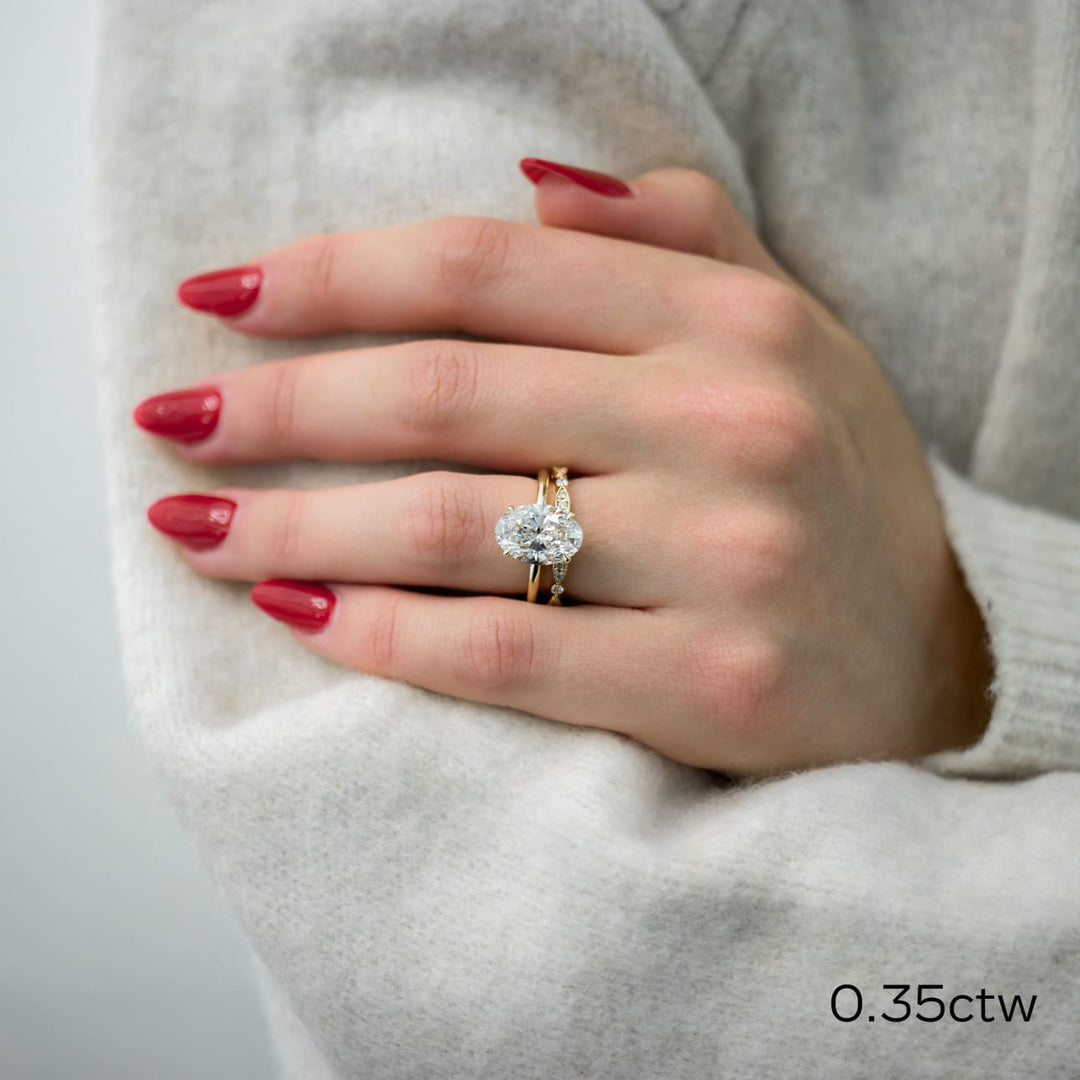 Round DE-VS1 Lab Grown Diamond Petite Pave Wedding Band