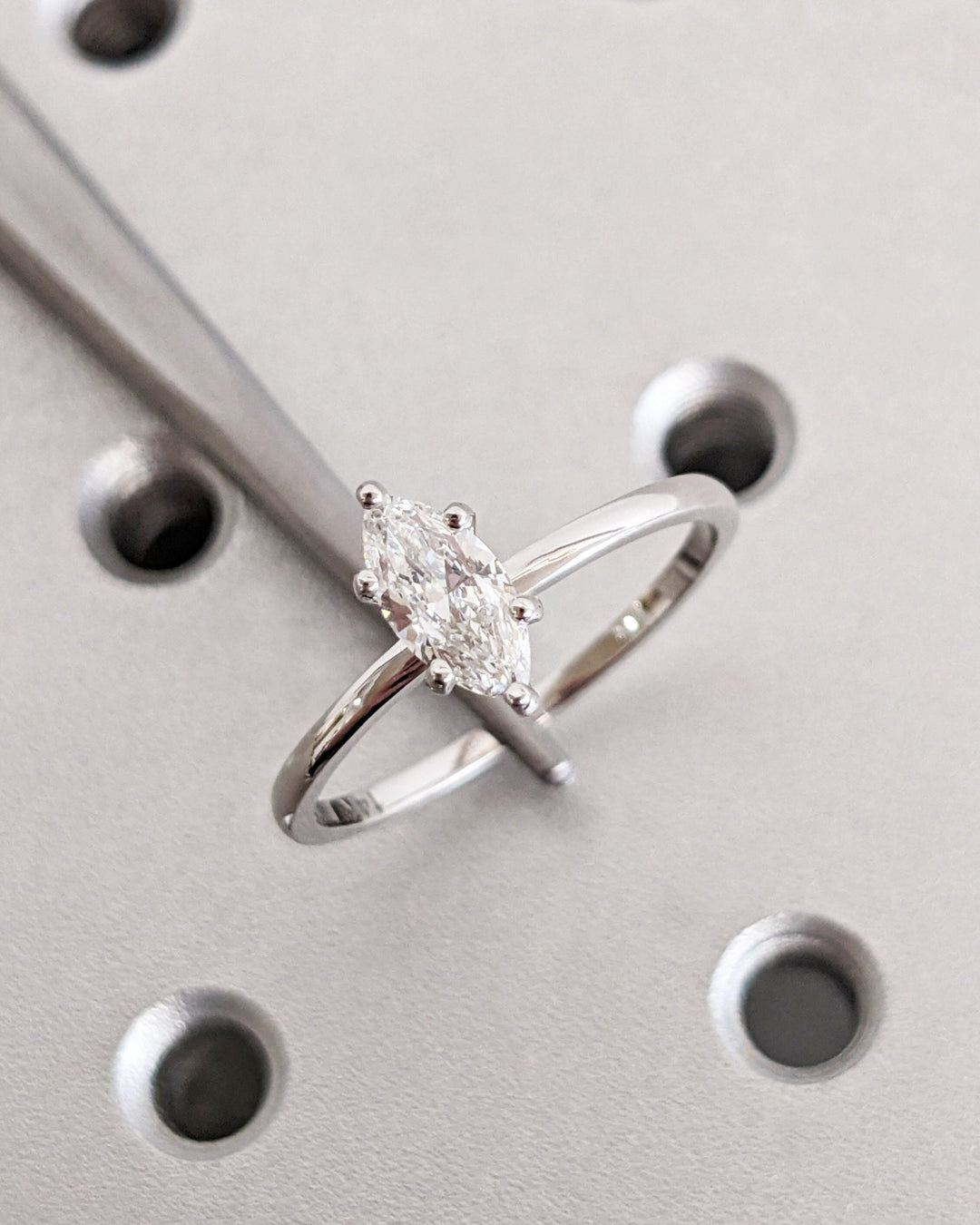 marquise cut solitaire ring
