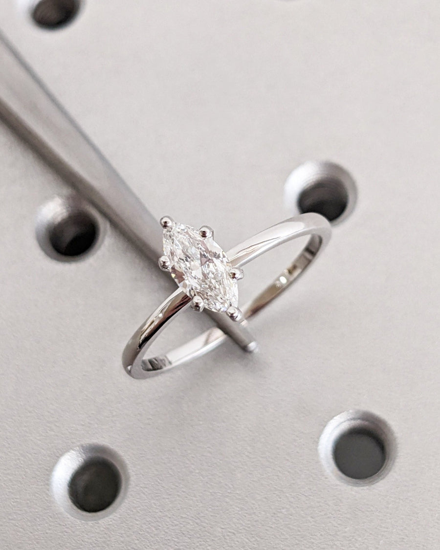 marquise cut solitaire ring