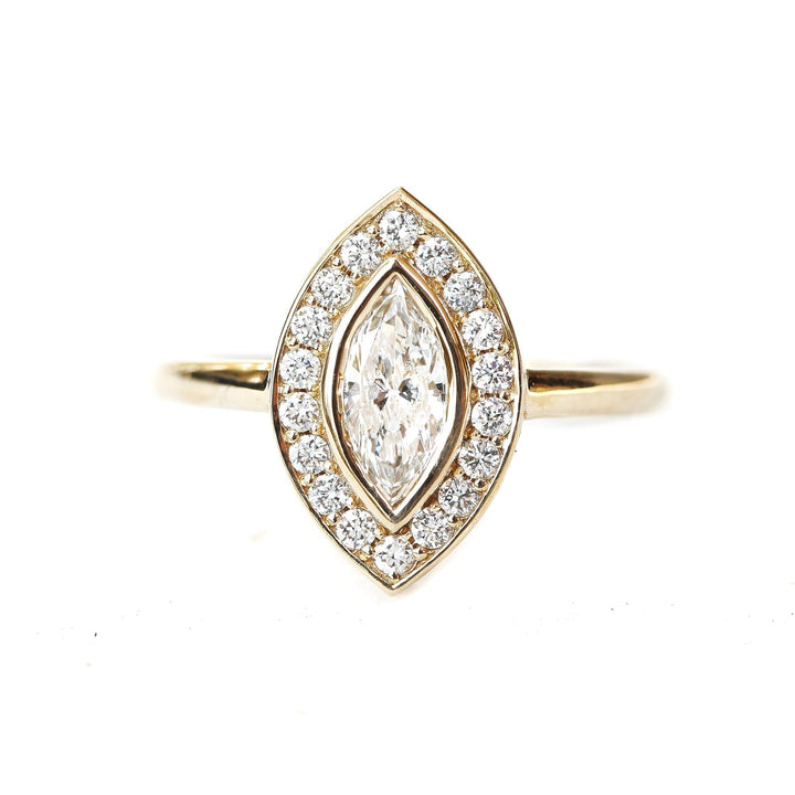 marquise halo engagement ring,