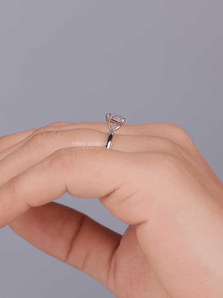 0.75ct - 1.0ct Princess Cut Lab Grown Diamond Solitaire Engagement Ring - Doozy Diamonds