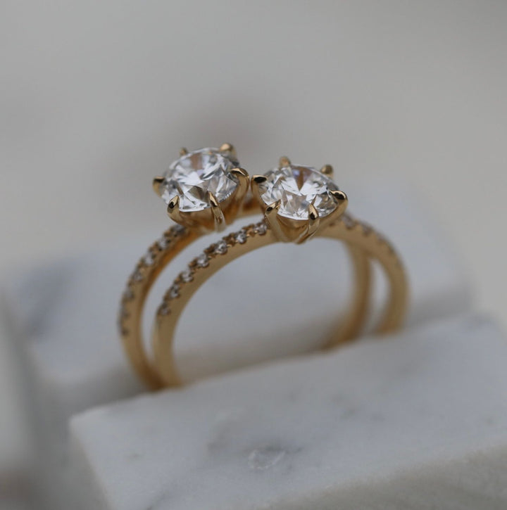 CVD diamond engagement ring