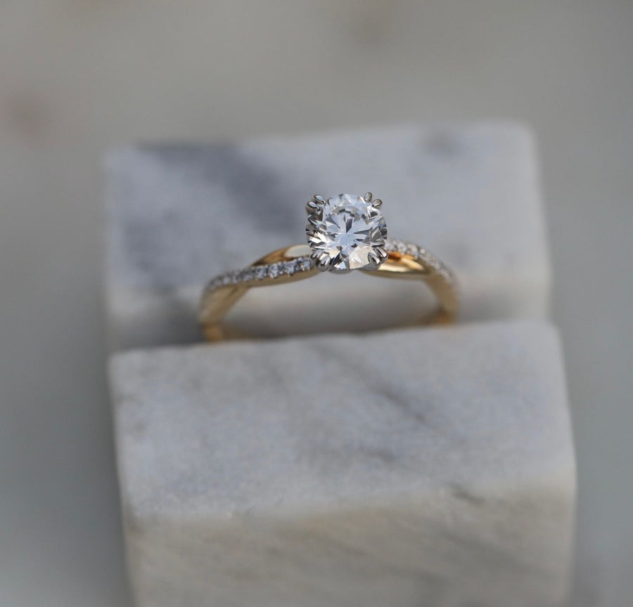0.89 CT Round Solitaire CVD E/VS1 Diamond Engagement Ring - Doozy Diamonds