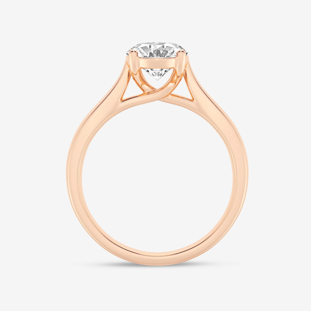 1.0CT Oval Cut Moissanite Diamond Trellis Solitaire Engagement Ring