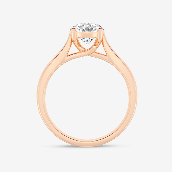 1.0CT Oval Cut Moissanite Diamond Trellis Solitaire Engagement Ring