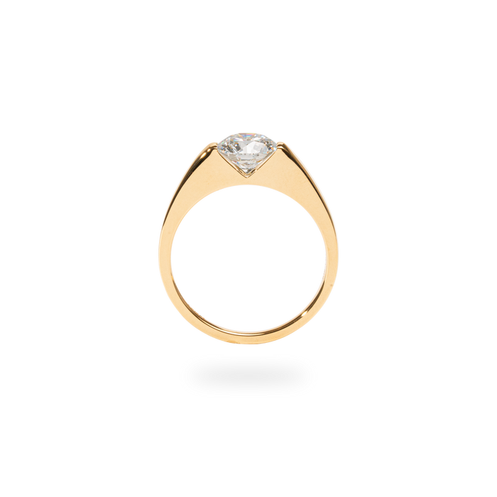 1.0CT-2.0CT Round Cut Lab Grown Diamond Engagement Ring for Her