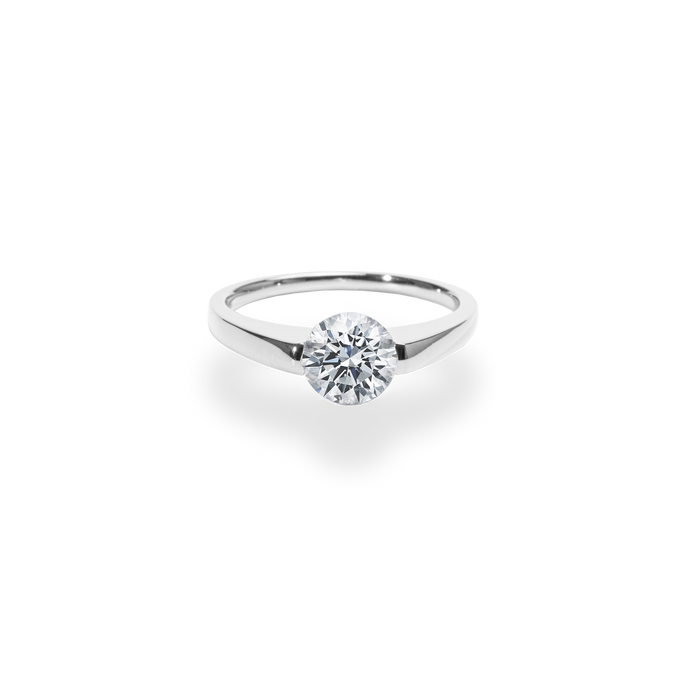 1.0CT-2.0CT Round Cut Lab Grown Diamond Engagement Ring for Her