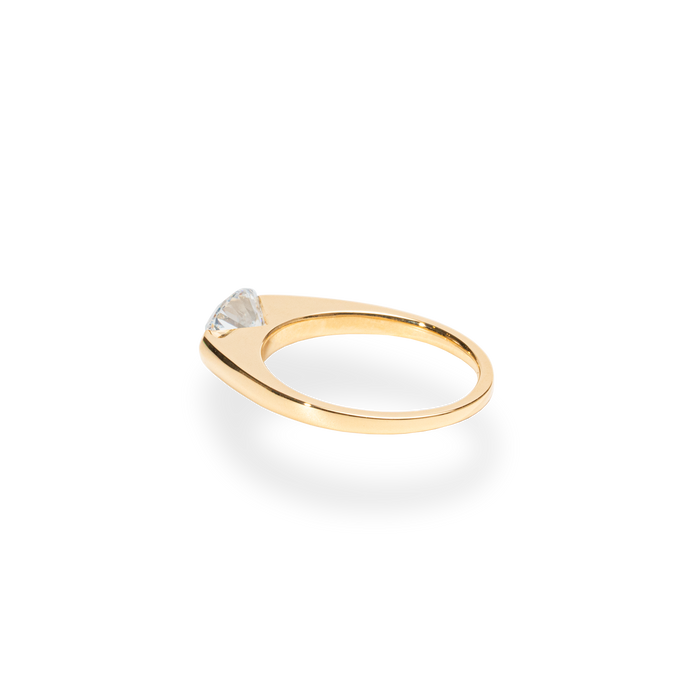 1.0CT-2.0CT East West Oval Cut Lab Grown Diamond Engagement Ring