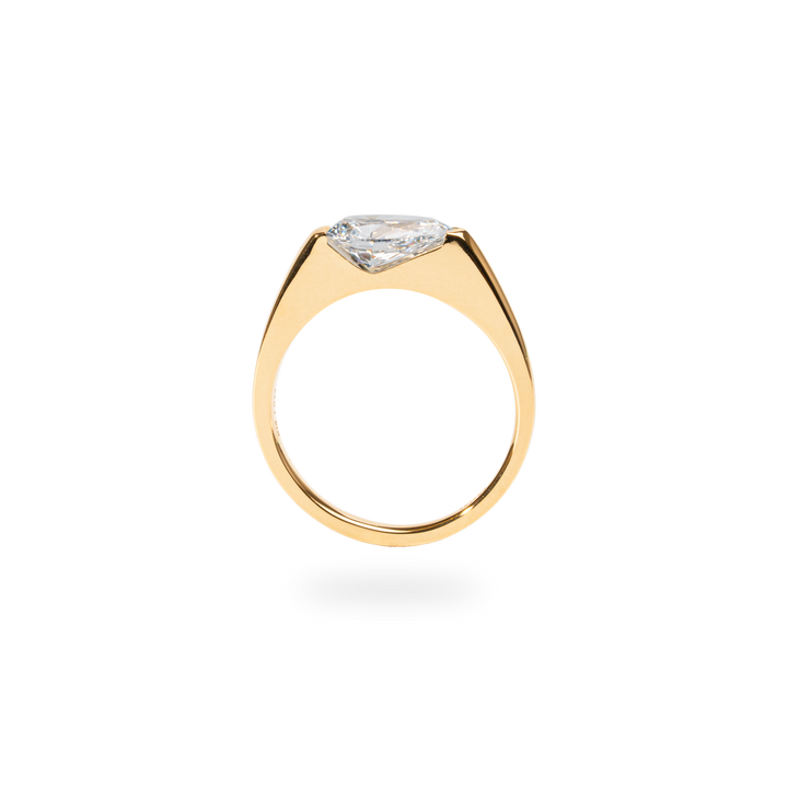 1.0CT-2.0CT Pear Cut Lab Grown Diamond Tension Set Engagement Ring