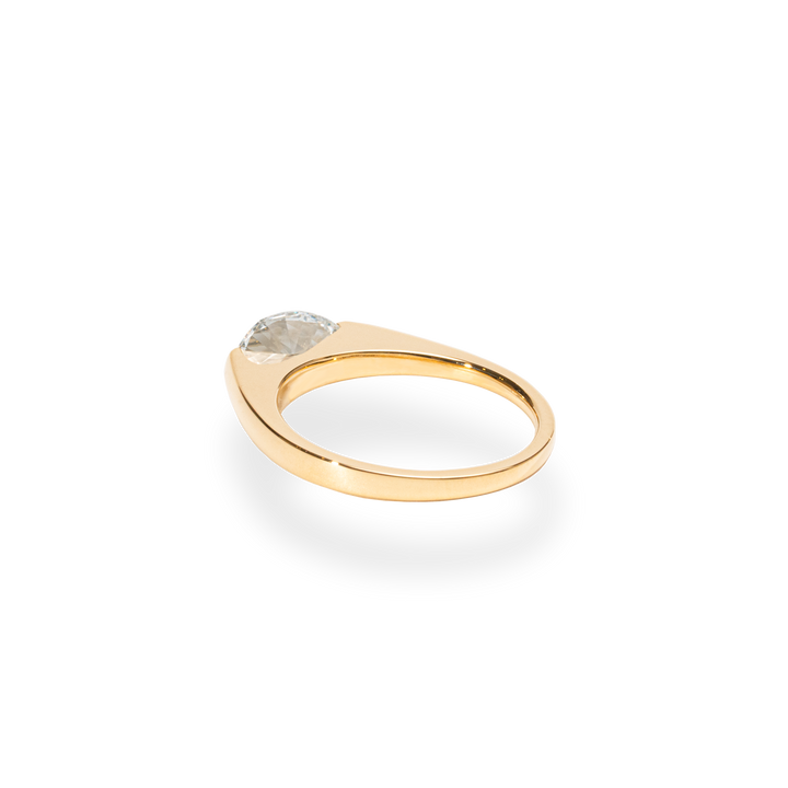 1.0CT-2.0CT Pear Cut Lab Grown Diamond Tension Set Engagement Ring