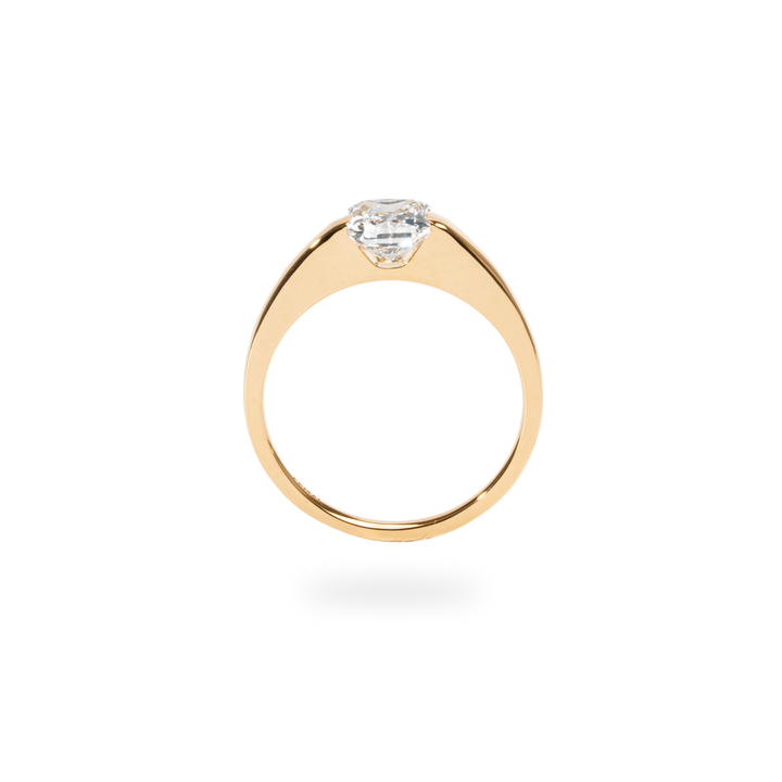 1.0CT-2.0CT Radiant Cut Lab Grown Diamond Solitaire Engagement Ring