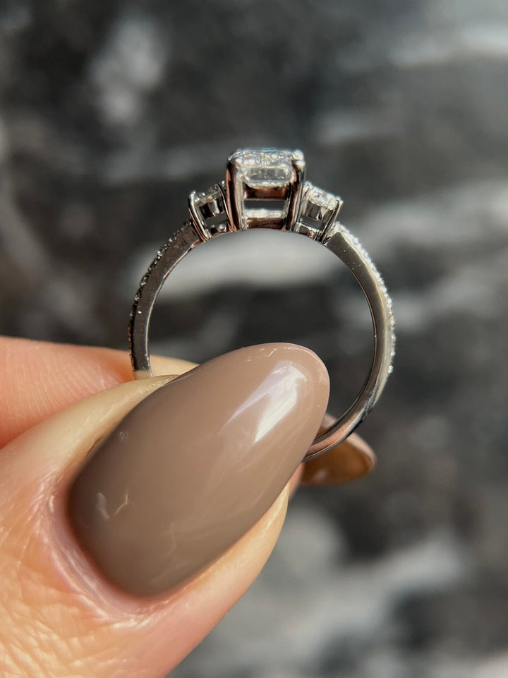 Emerald conflict-free engagement ring, Emerald lab-grown engagement ring, Emerald natural engagement ring, Emerald certified engagement ring, Emerald affordable luxury engagement ring, Emerald budget engagement ring, 