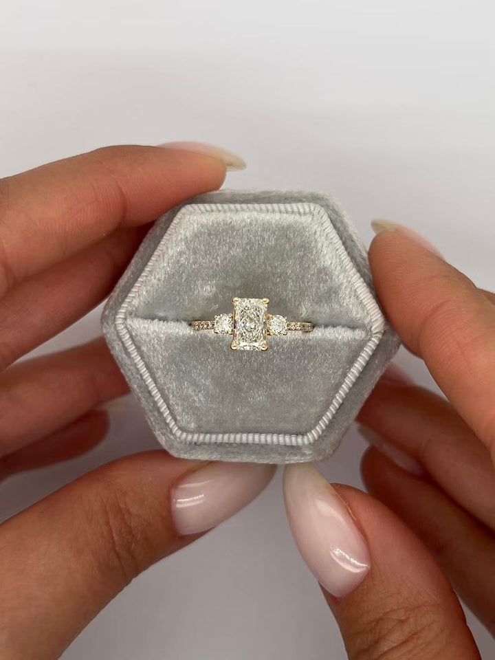 Radiant handmade engagement ring, Radiant customized engagement ring, Radiant made-to-order engagement ring, Radiant personalized engagement ring, 