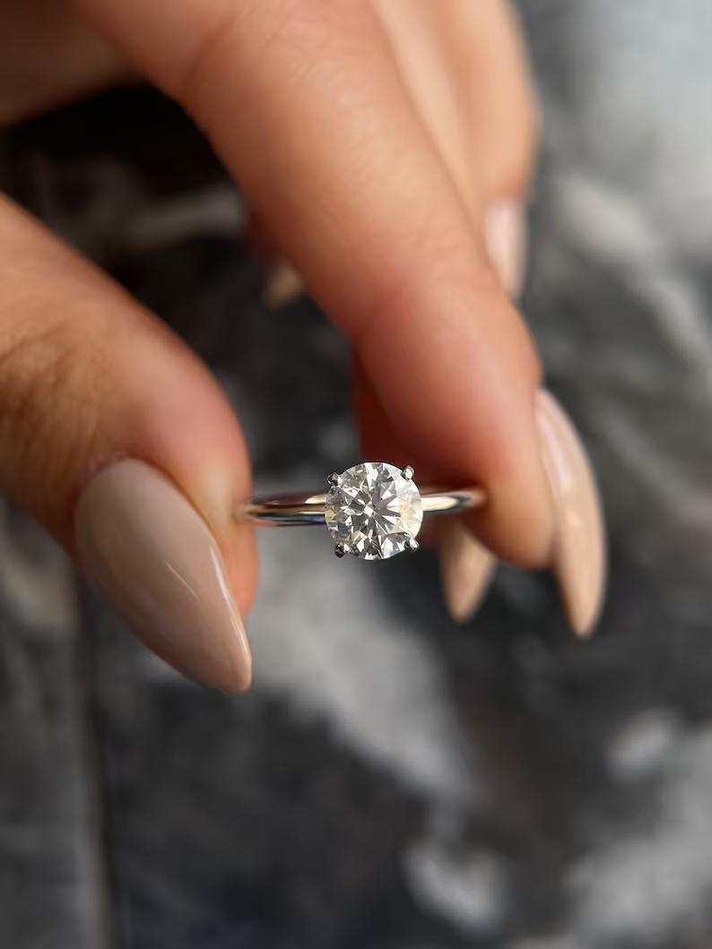 Certified diamond engagement ring, Vintage diamond engagement ring, Antique diamond engagement ring, Modern diamond engagement ring