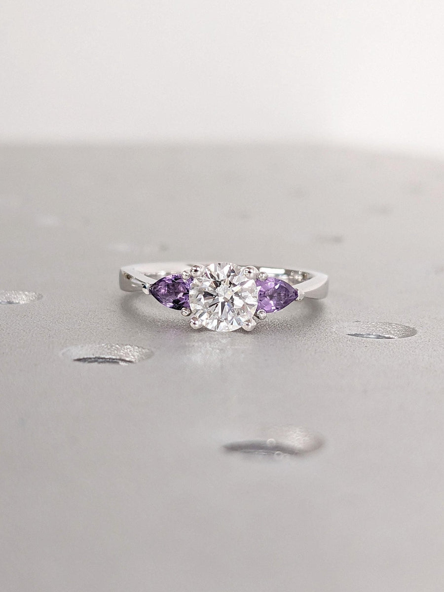 emerald cut cluster diamond engagement ring for women