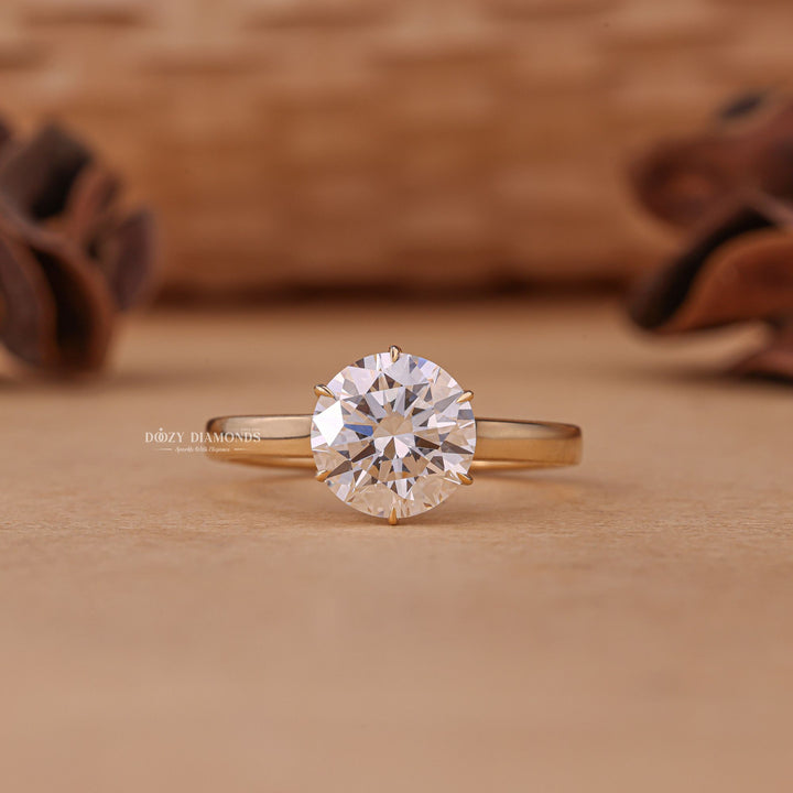 1.50CT - 2.50CT Round Cut E/VS1 Lab Grown Diamond Solitaire Engagement Ring - Doozy Diamonds
