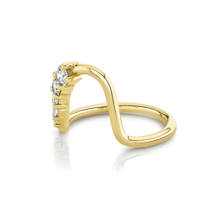 Round U Shape Diamond CVD EF/VVS Wedding Band for Her