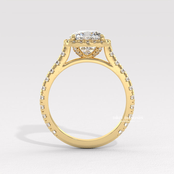 Cushion side stone engagement ring, Cushion cathedral engagement ring, Cushion bezel engagement ring, Cushion tension set engagement ring, 