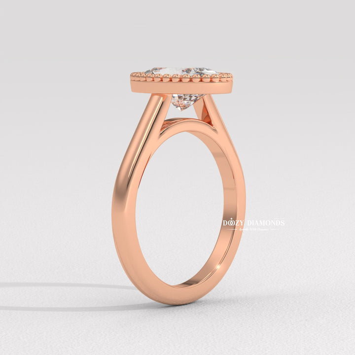 . Yellow Gold Vintage Bezel Ring
10. Matte Finish Vintage Bezel Ring
11. Hand-Engraved Bezel Oval Ring