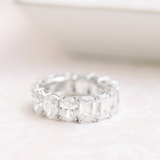 Oval & Emerald DE-VS1 Lab Grown Diamond Eternity Band