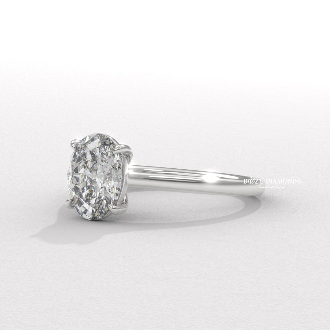 13. Elongated Oval Cut Engagement Ring
14. Timeless Oval Solitaire Design
15. Minimalist Oval Lab Diamond Ring