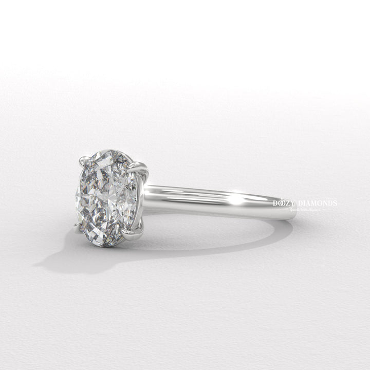 13. Elongated Oval Cut Engagement Ring
14. Timeless Oval Solitaire Design
15. Minimalist Oval Lab Diamond Ring