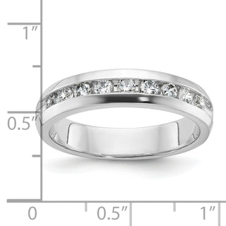 3mm Round Cut Lab Grown Channel Set Men's Wedding Band