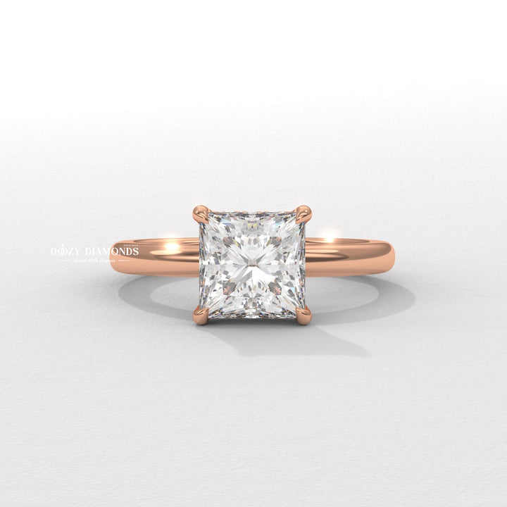 E-F color princess cut diamond
VS1-VS2 clarity lab diamond ring
14k white gold princess cut ring