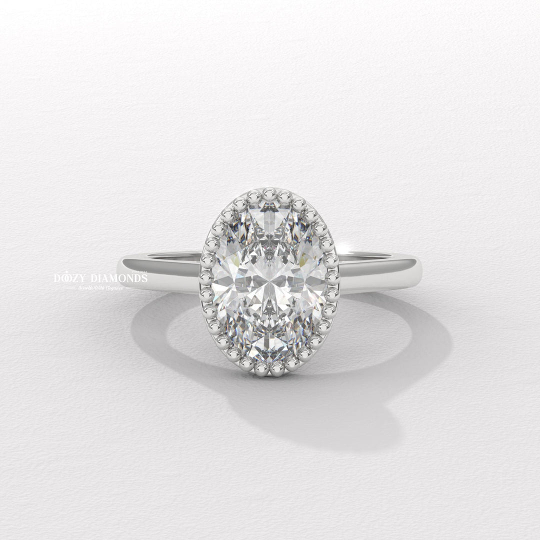 Old World Charm Lab Diamond Ring
20. Modern Heirloom Oval Bezel Ring
21. Eco-Conscious Antique Style Ring